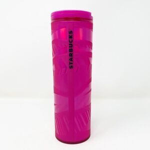 STARBUCKS LIMITED EDITION Pink Etched Ribbon‎ Swirl Tumbler